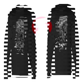 El Espadachín Negro Sumi E Camiseta de manga larga - Regaloses