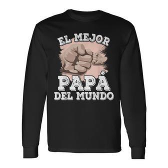 El Mejor Papa Del Mundo Día Del Padre Camiseta de manga larga - Regaloses