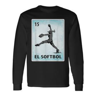 El Softbol Mexican Softball Cards Long Sleeve T-Shirt - Monsterry