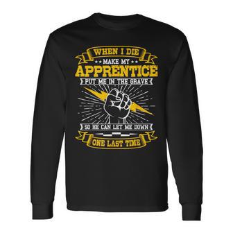 Electrician Lineman Electricity Wiring Electrical Engineer Long Sleeve T-Shirt - Monsterry DE