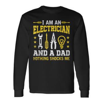 Elektriker Und Papa Mich Schockt Nichts Langarmshirts - Geschenkecke