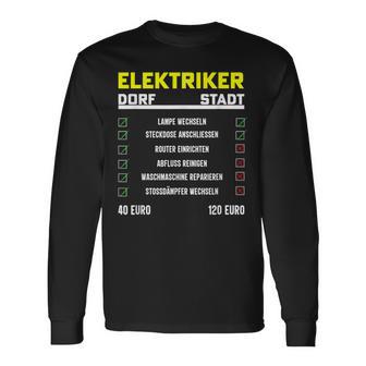 Elektrotechnik Elektroniker Handwerker Elektriker Black Langarmshirts - Seseable