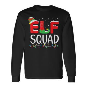 Elf Family Christmas Matching Pajamas Xmas 2023 Elf Squad Long Sleeve T-Shirt - Seseable