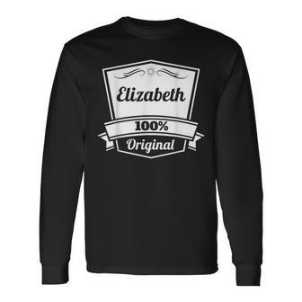 Elizabeth Elizabeth Personalized Name Birthday Long Sleeve T-Shirt - Seseable