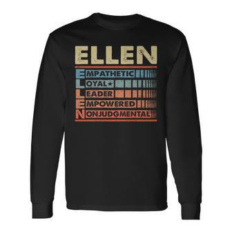 Ellen Family Name Ellen Last Name Team Long Sleeve T-Shirt - Seseable