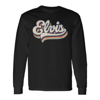 Elvis Name Nickname Alias 70S 80S Retro Long Sleeve T-Shirt - Seseable