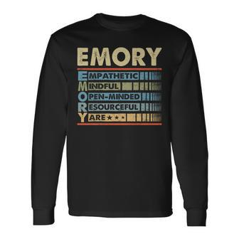 Emory Family Name Emory Last Name Team Long Sleeve T-Shirt - Seseable
