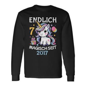 Endlich 7 Magisch Seit 2017 Langarmshirts - Seseable