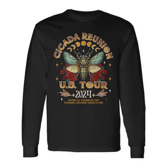 Entomologist Cicada Lover Cicada Reunion Us Tour 2024 Long Sleeve T-Shirt - Monsterry