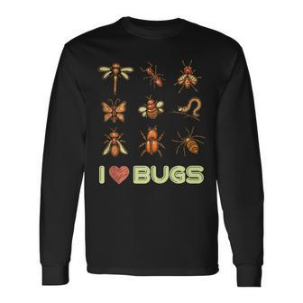 Entomologist Entomology Insects I Love Bugs Long Sleeve T-Shirt - Monsterry CA