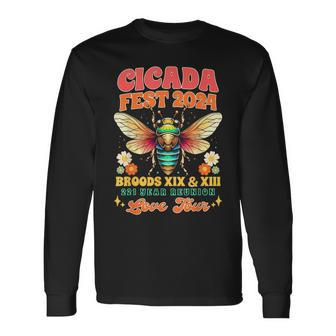 Entomology Cicada Lover Cicada Fest 2024 Broods Xix & Xiii Long Sleeve T-Shirt | Mazezy