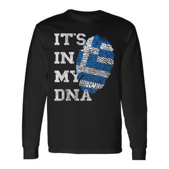 Es Ist In My Dna Greek Genetics Greek Roots Langarmshirts - Geschenkecke