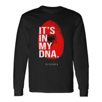 Es Ist In Meiner Dna Albanian Albania Origin Genetics Langarmshirts - Seseable