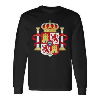 Espana Coat Of Arms Flag Souvenir Madrid Long Sleeve T-Shirt - Monsterry CA