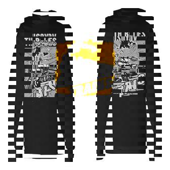 Este Chico Ama Trenes Locomotora Tren Camiseta de manga larga - Regaloses