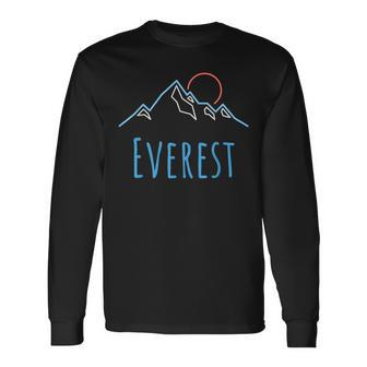 Everest Mountain Climbers Retro Hiking Novelty Long Sleeve T-Shirt - Thegiftio UK