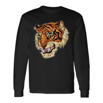 Eye Of A Tiger Graphic Long Sleeve T-Shirt - Monsterry AU