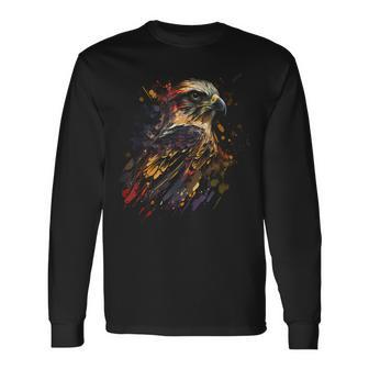 Falkeogel Bunt Farbeogel Raubvogel Falke Fan Langarmshirts - Geschenkecke