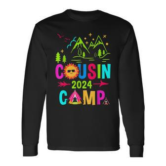 Family Camping Summer Vacation Crew Cousin Camp 2024 Long Sleeve T-Shirt - Seseable