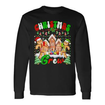 Family Christmas Crew Cookie Gingerbread Xmas Lights Long Sleeve T-Shirt - Seseable