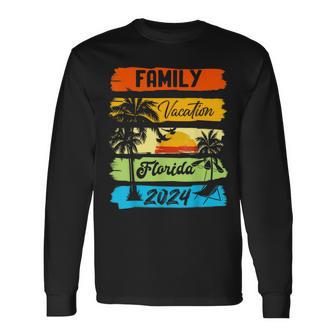 Family Florida Vacation 2024 Matching Group Family Long Sleeve T-Shirt | Mazezy