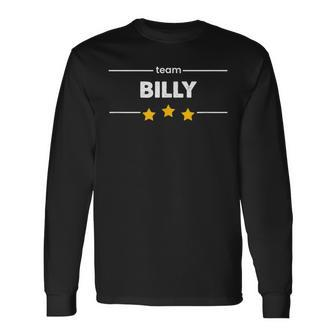 Family Name Surname Or First Name Team Billy Long Sleeve T-Shirt - Seseable