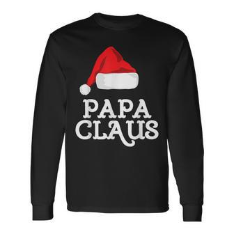 Family Papa Claus Christmas Santa's Hat Matching Pajama Long Sleeve T-Shirt - Monsterry