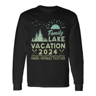 Family Reunion 2024 Lake Trip Summer Vacation Fishing Squad Long Sleeve T-Shirt - Seseable