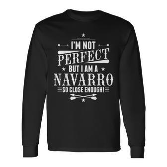 Family Surname Navarro Reunion Last Name Tag Long Sleeve T-Shirt - Seseable