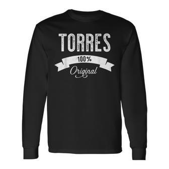 Family Surname Torres Reunion Last Name Tag Long Sleeve T-Shirt - Seseable