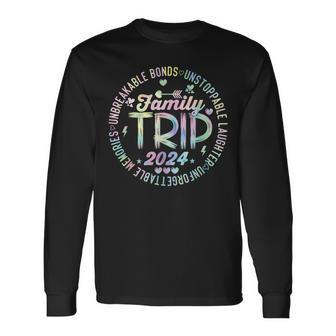 Family Trip 2024 Travelling Weekend Vacation Matching Trip Long Sleeve T-Shirt | Mazezy