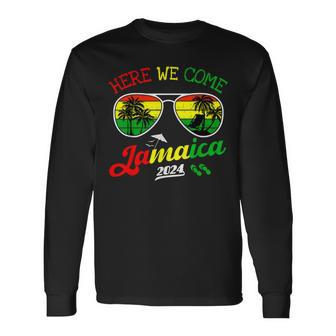 Family Vacation Vacay Girls Trip Jamaica Here We Come 2024 Long Sleeve T-Shirt - Seseable
