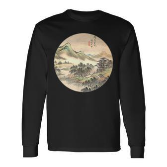 Famous Vintage Chinese Art Lu Han Landscape Stylish Long Sleeve T-Shirt - Monsterry AU