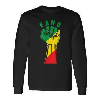 Fano Fist With The Ethiopian Flag Long Sleeve T-Shirt | Mazezy DE