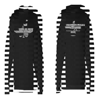 Faravahar Symbole Zoroastrien Symbolisme Persien Iranien T-shirt à manches longues - Cadeauxyz