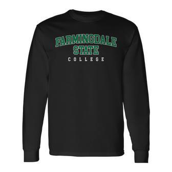 Farmingdale State College Retro Women Long Sleeve T-Shirt | Mazezy