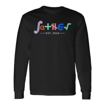 Father 2024 Mathematics Symbol Fun Fathers Day Math Teacher Long Sleeve T-Shirt - Thegiftio UK