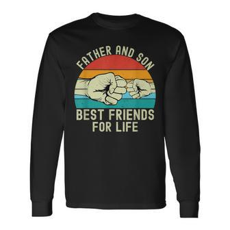 Father And Son Best Friends For Life Matching Father's Day Long Sleeve T-Shirt - Seseable