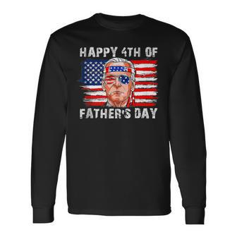 Fathers Day 4Th Of July Happy Joe Biden Memorial Day Long Sleeve T-Shirt - Thegiftio UK