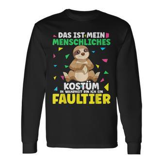 Faultier Outfit Für Faultier Liebhaber Für Kinder Fasching Langarmshirts - Seseable