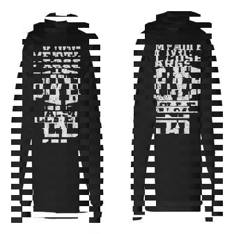 My Favorite Lacrosse Player Callsme Dad Fathers Day Lacrosse Long Sleeve T-Shirt | Mazezy