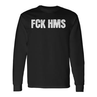 Fck Hms Jewish Non-Distressed Vintage Idea Long Sleeve T-Shirt - Monsterry AU