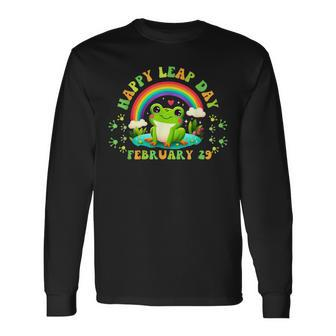 February 29Th Leap Day Frog Cute Matching Leap Year 2024 Long Sleeve T-Shirt - Seseable