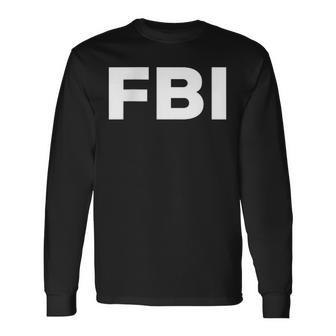 Federal Bureau Of Investigation Fbi Costume Langarmshirts - Seseable