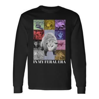 In My Feral Era Awesome Possum Opossum Cringy Meme Long Sleeve T-Shirt - Monsterry CA