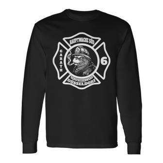 Feuerwehr Schildkröte Feuerwache 6 Nur Rücken Langarmshirts - Geschenkecke