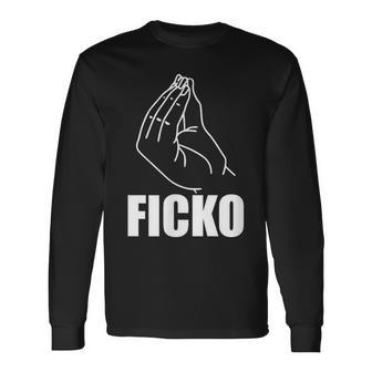 Ficko Italy Hand Sign Fun Geste Langarmshirts - Seseable