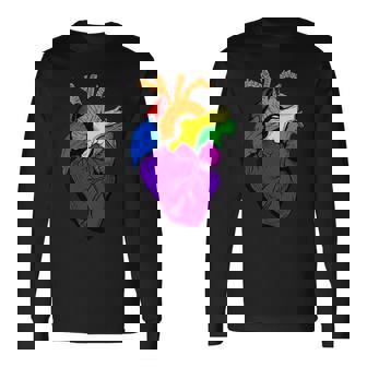 Fiesta Del Orgullo Gay Lgbt Regalo Retro Del Corazón Camiseta de manga larga - Regaloses
