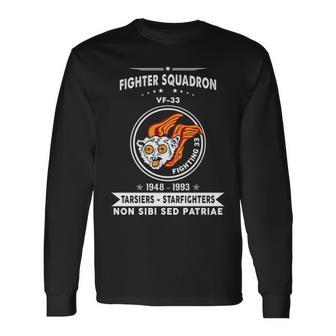 Fighter Squadron 33 Vf 33 Tarsiers Long Sleeve T-Shirt | Mazezy