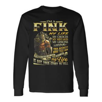 Fink Family Name Fink Last Name Team Long Sleeve T-Shirt - Seseable